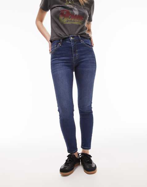 Petite High Waist Skinny Flared Jeans