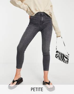 Topshop Petite Jamie jeans in washed black - ASOS Price Checker