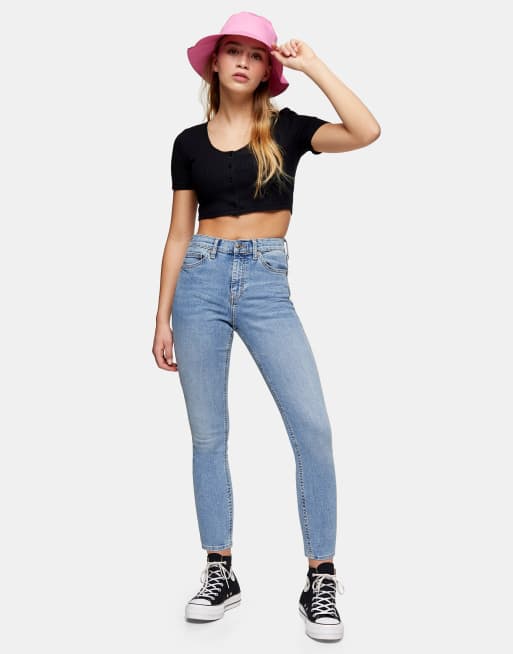 Topshop Jamie Ripped High outlet Waist Crop Skinny Jeans