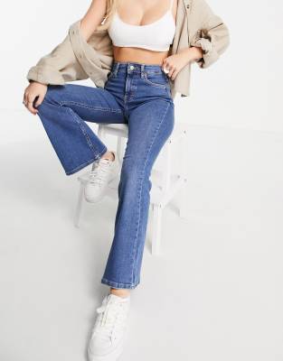 petite blue flared jeans