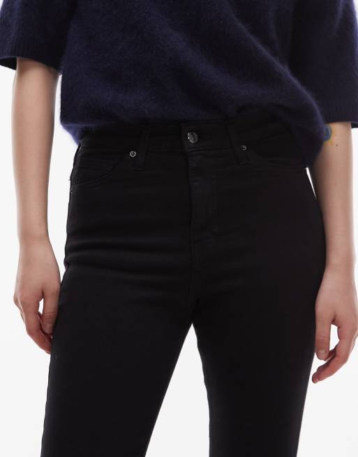 Topshop Petite - Jamie - Sorte og højtaljede skinny jeans, 5 af 5