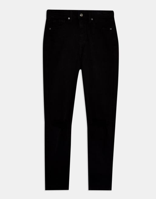 Topshop Petite – Jamie – Svarta jeans med knärevor , 4 av 4