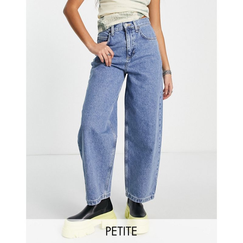 Topshop Petite - Jeans ampi blu medio