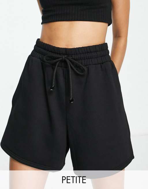 Topshop Petite jogger short in black