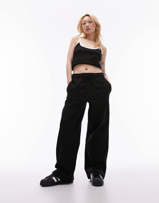 Topshop Petite - Joggers dritti neri , 3 di 5