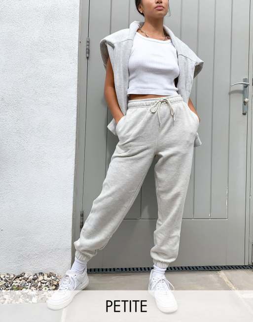 Topshop Petite - Joggingbroek in gemêleerd grijs