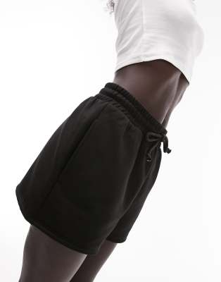 Topshop Petite - Joggingshorts in Schwarz-Black