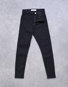 Model wearing Joni high rise super skinny jean in black