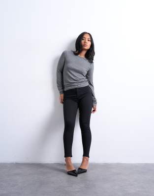 Joni - Jean super skinny à taille haute - Noir W24 L28