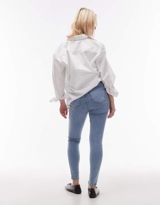 Topshop Petite – Joni – Sehr eng geschnittene Jeans in Bleach-Waschung mit hohem Bund, 3 von 5