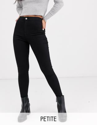 topshop petite joni jeans black