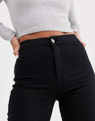 topshop petite joni jeans black