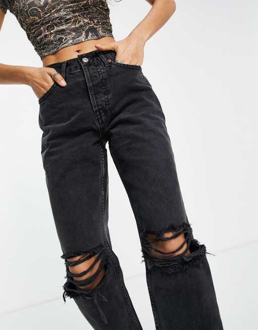 Topshop ripped hot sale dad jeans