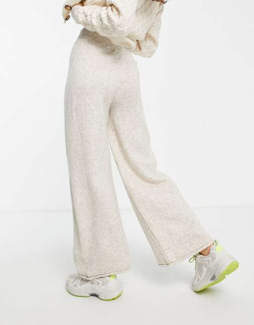 Topshop Petite knit pants in oat - part of a set, 2 of 4