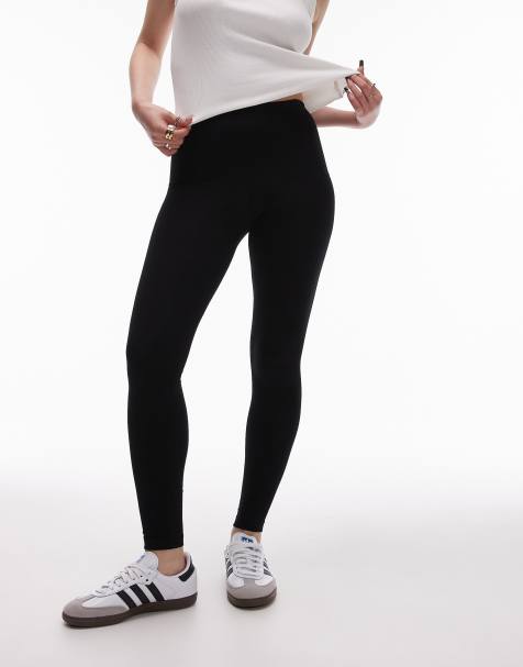 Topshop Petite – Knöchellange Basic-Leggings in Schwarz - view 1