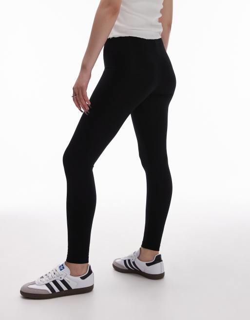 Topshop Petite – Knöchellange Basic-Leggings in Schwarz, 3 von 5