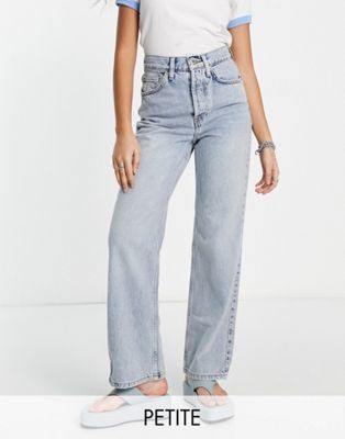 Topshop Petite Kort jeans in bleach - ASOS Price Checker