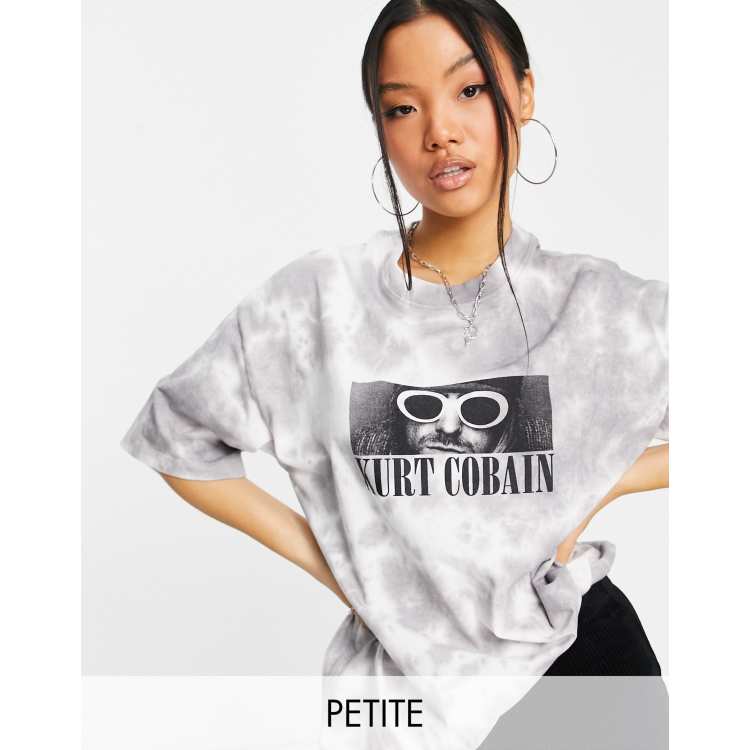 Topshop Petite Kurt Cobain tie dye t shirt