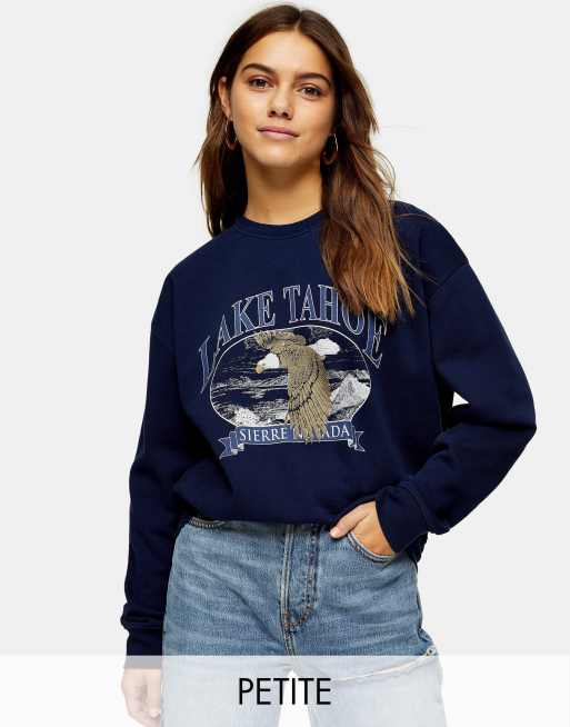 topshop navy sweatshirt