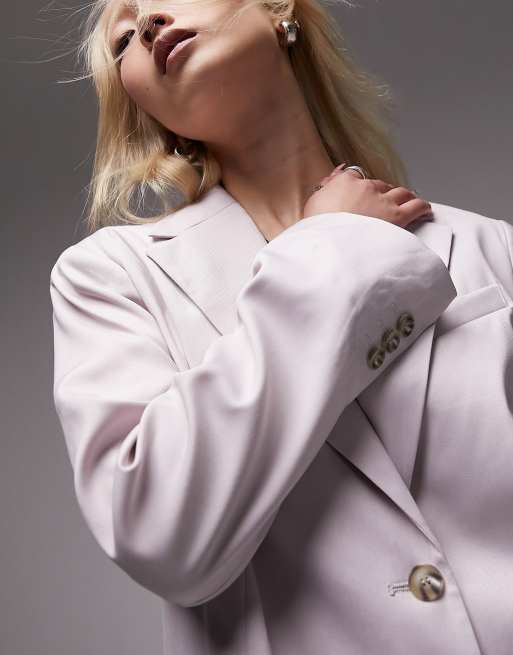 Topshop Petite – Ljuslila kavaj i rak modell, del av set , 2 av 4