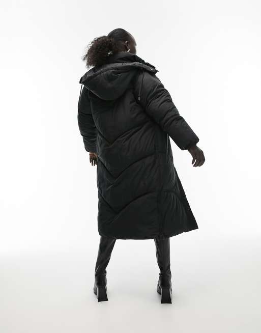 Petite Black Maxi Puffer Coat