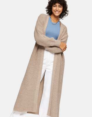 topshop stone maxi cardigan