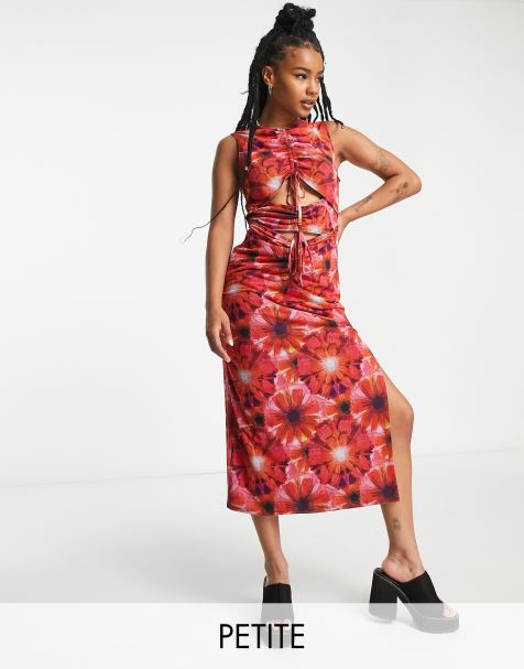 Buy Women's Red Petite Print Dresses Online