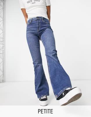 petite blue flared jeans