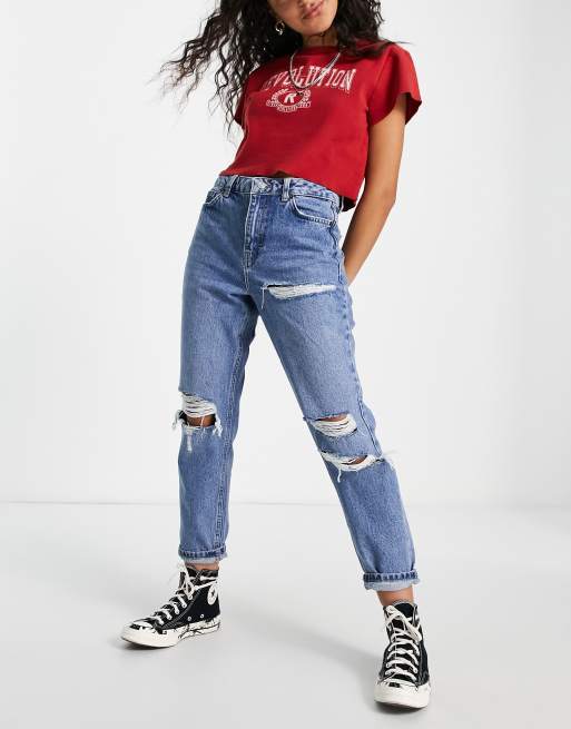 Topshop petite mom jeans 2024 review