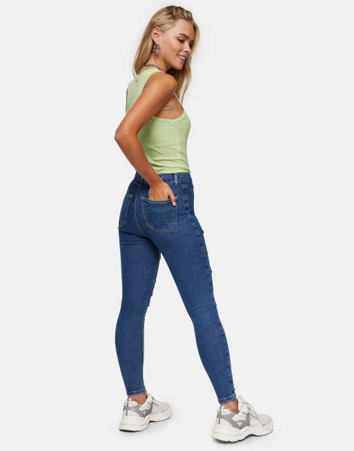 Topshop dark best sale blue jeans