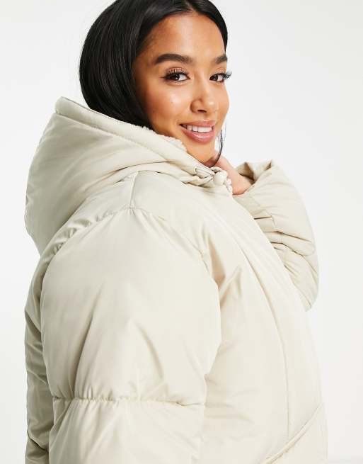 Topshop white outlet puffer jacket