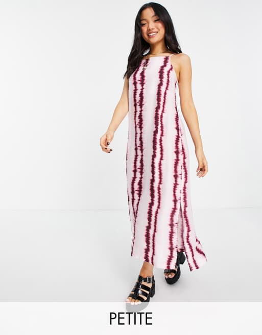 Topshop Petite – Midi-Trägerkleid mit Batikmuster