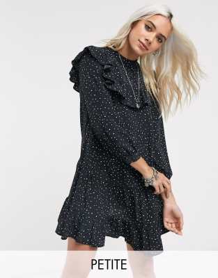 topshop black spotty dress
