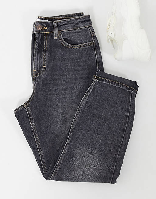  Topshop Petite mom jeans in washed black 