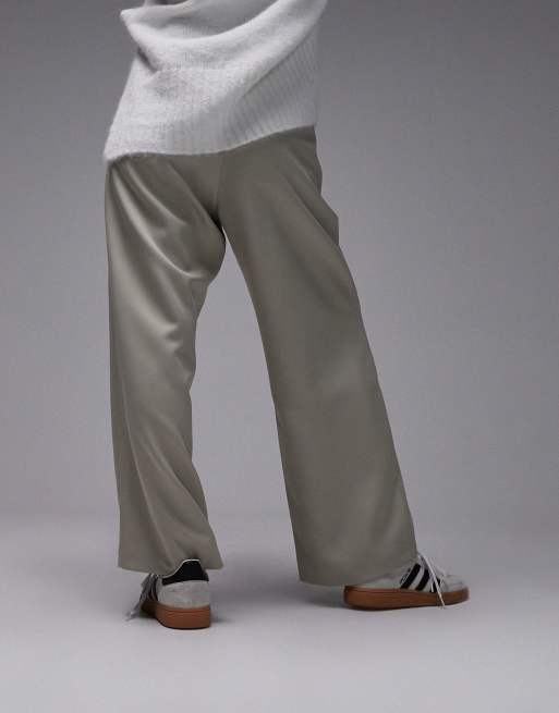 Topshop Petite - Nette joggingbroek met rechte pijpen in stone, 2 van 4