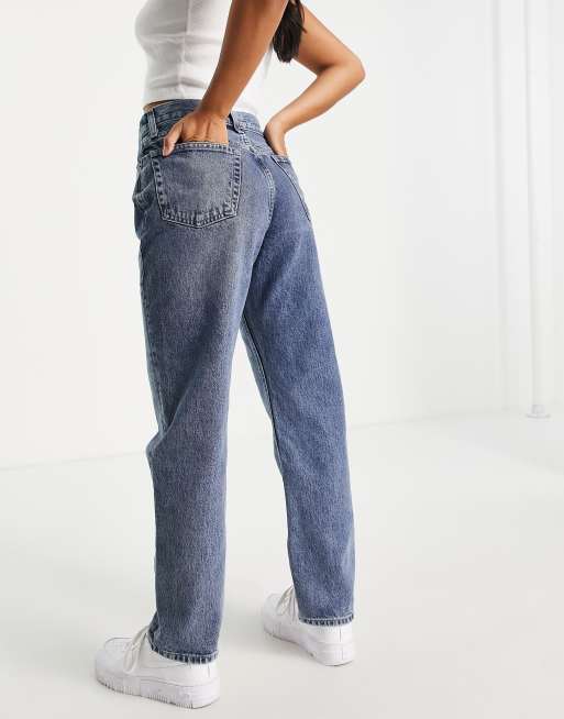 Topshop Petite – Niebieskie jeansy dad fit, 2 z 4