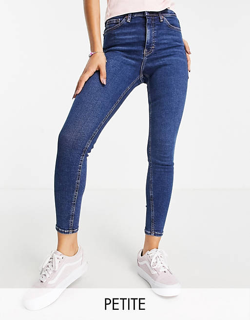  Topshop Petite organic cotton rich blue Jamie jeans 