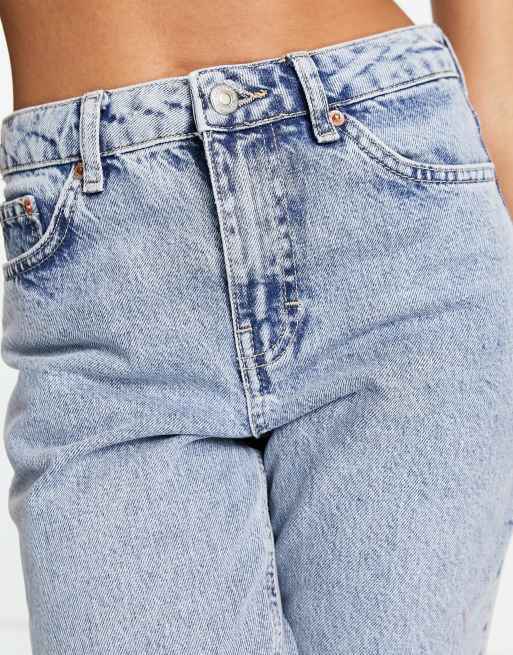 Topshop Petite - Original - Mom jeans in middenblauw, 3 van 4