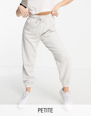 Topshop Petite oversized 90s sweatpants in gray-Grey