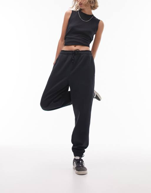 Black topshop online joggers