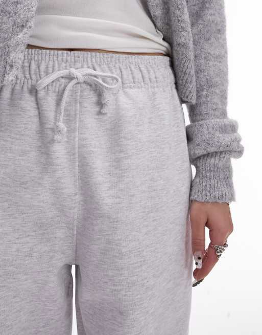 Petite Grey Basic Cuffed Hem Sweatpants, Petite