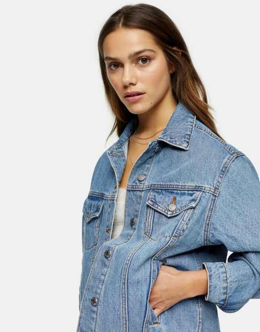 Oversized denim jacket store petite