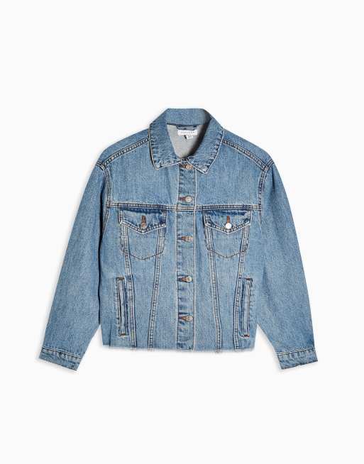 Where can I find an oversized denim jacket like this? I'm looking for a  black and medium wash jacket : r/PetiteFashionAdvice