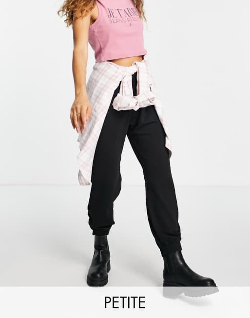 Topshop Petite - Oversized joggingbroek in jaren 90-stijl in zwart