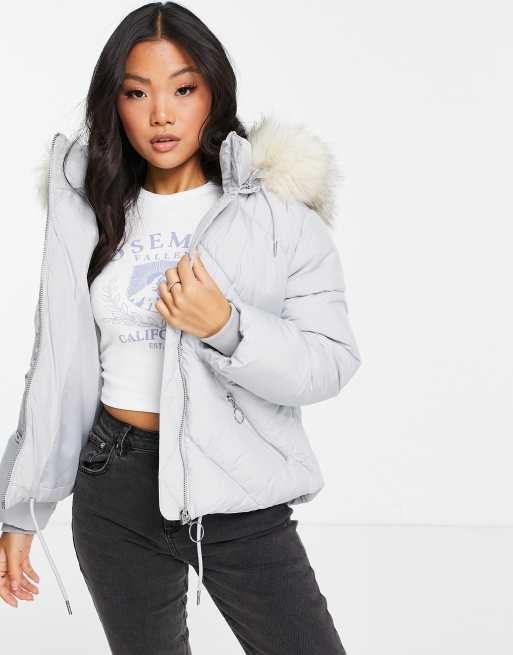 Coats with fur hood hot sale topshop