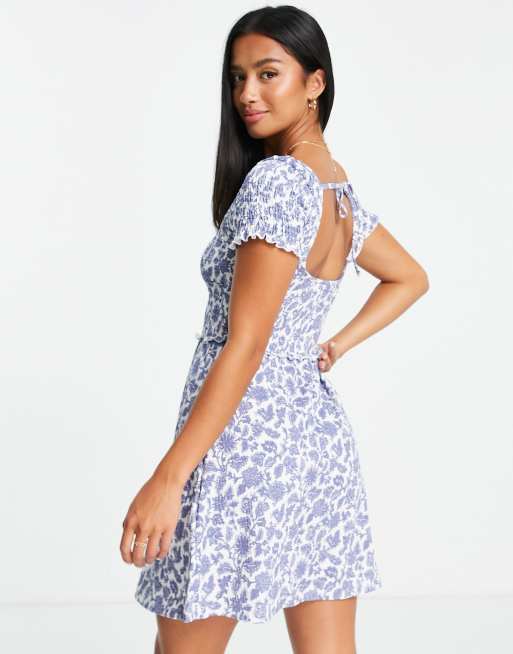 Topshop Petite paisley floral ruched jersey dress ASOS