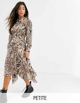 paisley print midi dress