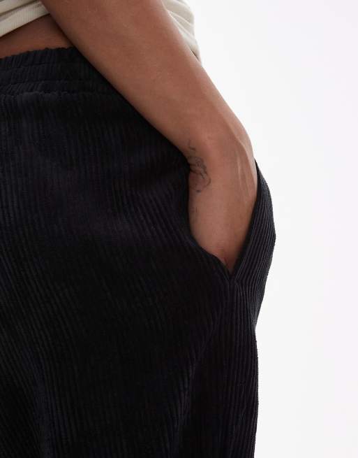 Topshop Petite - Pantalon de jogging en velours côtelé - Noir, 4 de 5