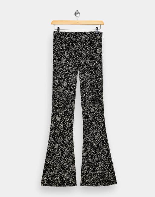 Topshop Petite - Pantalon évasé en jersey à petites fleurs, 4 de 4