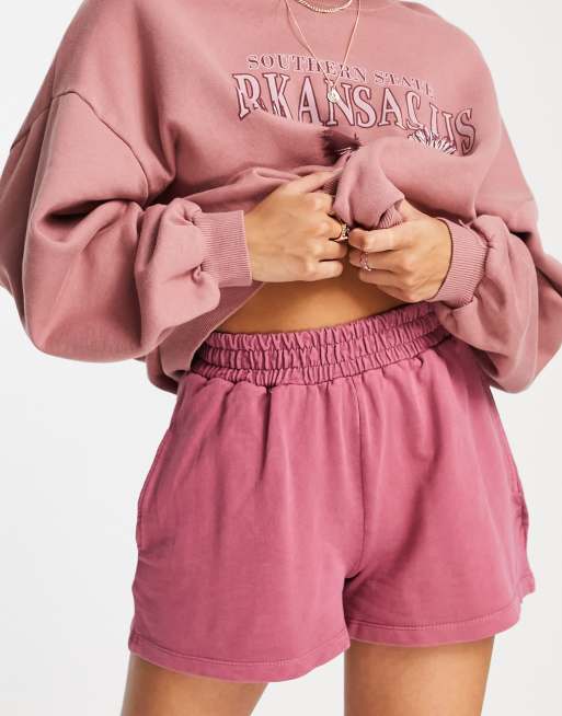 Topshop Petite - Pantaloncini in jersey lavaggio acido, 4 di 4